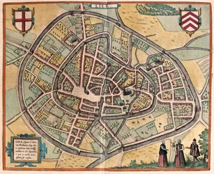 Lier, Belgie - v "Civitates Orbis Terrarum" od Georga Brauna, Kolín nad Rýnem 1617