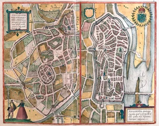 Nevers, Francie, v "Civitates Orbis Terrarum" od Georga Brauna, Kolín nad Rýnem 1617