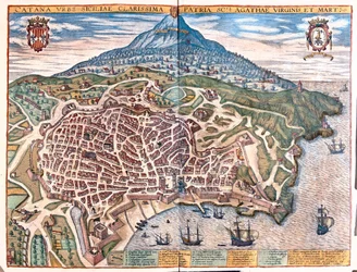 Palmanova, Itálie - v "Civitates Orbis Terrarum" od Georga Brauna, Kolín nad Rýnem 1617