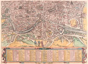 Řím, Itálie - v "Civitates Orbis Terrarum" od Georga Brauna, Kolín nad Rýnem 1617