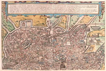 Řím, Itálie - v "Civitates Orbis Terrarum" od Georga Brauna, Kolín nad Rýnem 1617