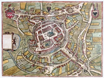 Swiebodzin, Polsko - v publikaci "Civitates Orbis Terrarum" od Georga Brauna, Kolín nad Rýnem 1617