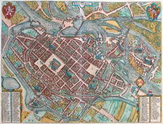 Vratislav, Polsko - v "Civitates Orbis Terrarum" od Georga Brauna, Kolín nad Rýnem 1617