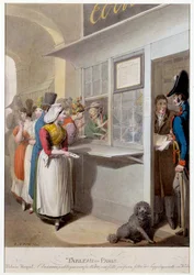 Veřejný autor královského paláce Litografie od George Emanuela Opitze (1775-1841) Paříž 19. století, Musee Carnavalet
