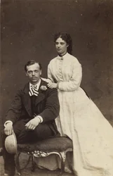 Ruský velkovévoda Alexandr Alexandrovič a dánská princezna Dagmar, 1866.