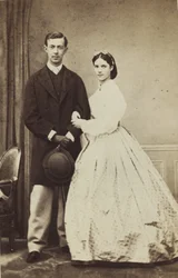 Portrét velkovévody Nicholase Alexandroviče z Ruska 1843-1865 a princezny Dagmark, 1864.