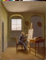 Caspar David Friedrich ve svém ateliéru