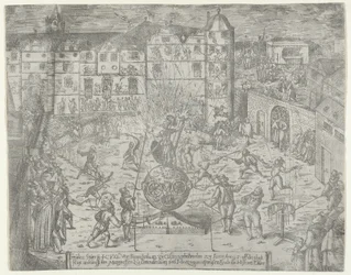 Ohňostroj 23. června 1595 pro vjezd markraběte Braniborského a Du... do Küstrinu, 1595.