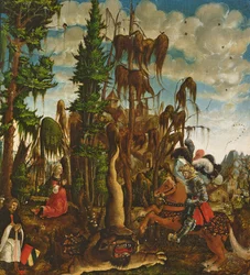 Svatý Jiří zachraňuje princeznu před drakem, 1520