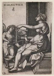 Dialektika, z cyklu "Svobodná umění", asi 1541 (rytina)