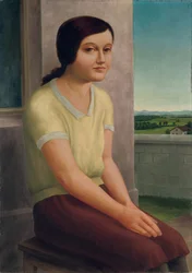 Sedící dívka; Sedící dívka, 1927