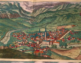Město Bressanone, z City of the World od Georga Brauna