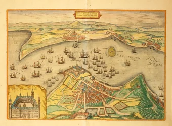 Kronborg z Civitates Orbis Terrarum od Georga Brauna
