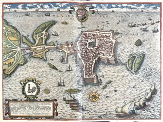 Gallipoli (provincie Lecce) Itálie (rytina