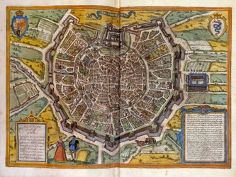 Plan de Milan a 1585 tiré de l