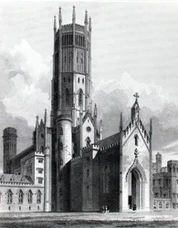 Fonthill Abbey od severozápadu, 