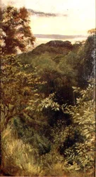 The Glen, Naworth, Cumbria (olej na panelu)
