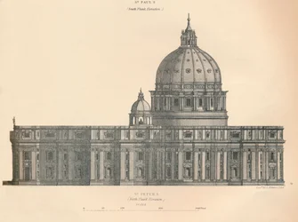 St. Peters – elevace severního křídla, 1889.