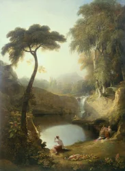 Narcis a Echo (olej)