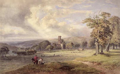 Pohled na Kirkstall Abbey, Leeds