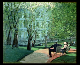 Summer Day, Boston Public Garden, cca 1923 (olej na plátně)