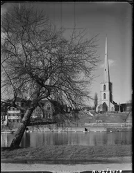 Kostel svatého Ondřeje, Deansway, Worcester, Worcestershire, 1942.