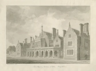 Stoke-upon-Trent - Železniční stanice: sépie kresba