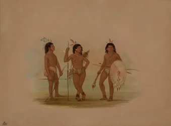 Náčelník Puelchee a dva mladí válečníci, 18541869.