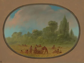 Indiáni Caddo sbírají lesní jahody, 18611869.