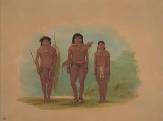 Chaco náčelník, jeho žena a válečník, 18541869.