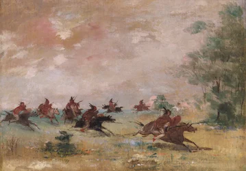Comanche War Party, Mounted on Wild Horses, 1834-1837.