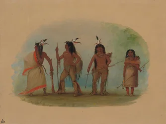 Čtyři indiáni Apachee, 18551869.