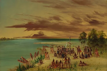 La Salle si nárokuje Louisianu pro Francii. 9. dubna 1682, 18471848.