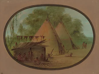 Making Flint Arrowheads - Apačové, 18551869.