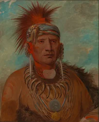 Neu-mon-ya, Walking Rain, válečný náčelník, 1844-1845.