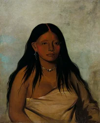 Shé-de-ah, divoká mudrc, žena z Wichity, 1834.