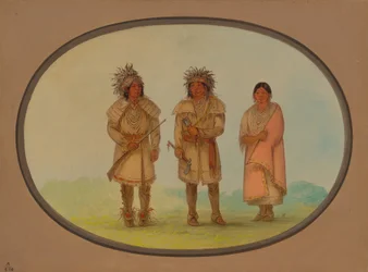Tři indiáni Peoria, 18611869.