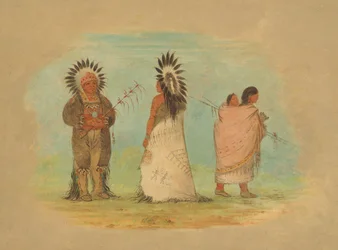 Dva Ottoe náčelníci a žena, 18611869.