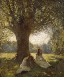 A Shady Spot, cca 1920 (olej na plátně)