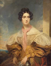 Portrét lady Georgiany Clintonové (olej na plátně)