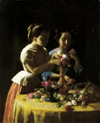 Dívky a květiny, 1855.