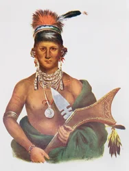 Appanoose, a Sauk Chief, 1837, ilustrace z 