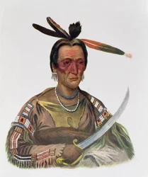 To-Ka-Cou, náčelník Yankton Sioux, 1837, ilustrace z 