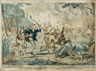 All Among the Hottentots Capering Ashore..., vydáno 7. září 1819
