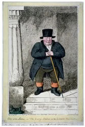 „Jeden ze lvů – aneb živá socha v londýnském muzeu“, 1817
