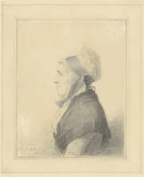 Portrét starší dámy, 1796 (grafit, inkoust a wc na papíře)