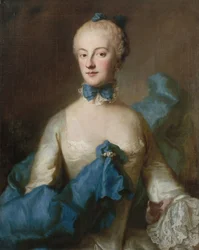 Vévodkyně Maria Anna Josepha Bavorská 1734-1776, markraběnka Baden-Baden, kolem roku 1750.