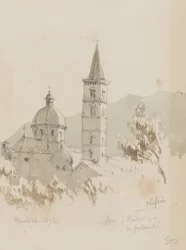Alassio, od železnice, En Passant!, 12. března 1878 (tužka a čb na papíře)