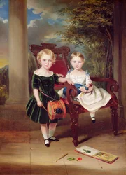 Portrét dvou dětí, Herbert a Rose, 1844