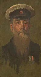 Portrét J. Brookse, 6. dragouni, c. 1920 (olej na panelu)